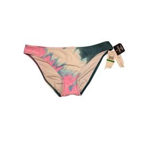 Salt & Cove Bikini Women's‎ Large Pink Teal Tie Dye Cinched Bottoms NWT